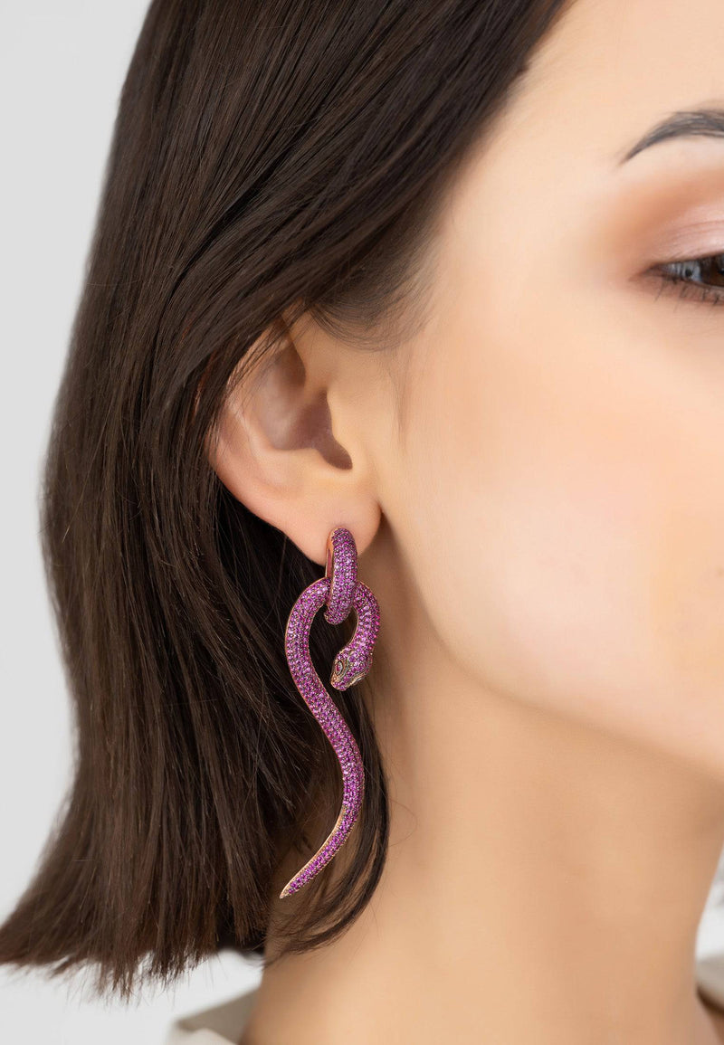 Rose gold Snake spinel, tsavorite & 18kt rose-gold earrings | Selim  Mouzannar | MATCHES UK